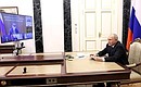 Meeting on draft federal budget for 2024–2026 (via videoconference).