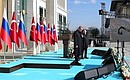 At the Akkuyu Nuclear Power Plant ground-breaking ceremony. With President of Turkey Recep Tayyip Erdogan.