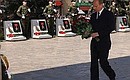 Возложение цветов к памятнику «Героическим защитникам города Тулы в годы Великой Отечественной войны».