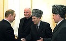 President Putin with religious leaders of the Chechen Republic.