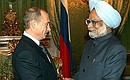 Before the beginning of talks with Indian Prime Minister Manmohan Singh.