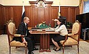 With Governor of the Central Bank Elvira Nabiullina.