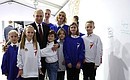 Visiting Russia International Exhibition and Forum. With participants of the Movement of the First, an all-Russian public movement of children and youth. Photo by Mikhail Klimentyev, RIA Novosti