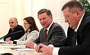 Sergei Ivanov at a meeting with representatives of foreign tax administrations.