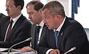Acting Governor of Astrakhan Region Sergei Morozov at a meeting on socioeconomic development of Astrakhan Region.