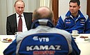 During a meeting with members of KAMAZ Master racing team.
