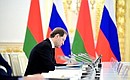 Deputy Prime Minister – Industry and Trade Minister Denis Manturov before the meeting of the Supreme State Council of the Union State.