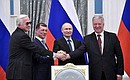 Церемония подписания Генерального соглашения между общероссийскими объединениями профсоюзов, общероссийскими объединениями работодателей и Правительством Российской Федерации на 2018–2020 годы.