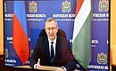 Временно исполняющий обязанности губернатора Калужской области Владислав Шапша (в режиме видеоконференции).