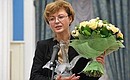 Победительница конкурса «Учитель года России – 2012», учитель русского языка и литературы Вита Кириченко.