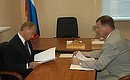 President Putin meeting with Sergei Katanandov, Head of the Republic of Karelia.