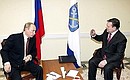 Working meeting with the governor of the Leningrad Region, Valerii Serdiuko.