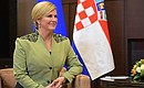 President of Croatia Kolinda Grabar-Kitarovic.