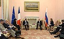 Meeting with President of France Francois Hollande.