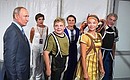 After watching the play Griffin, Vladimir Putin had a conversation with the actors from the performance.