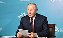 Vladimir Putin attended, via videoconference, a ceremony for signing of Voluntary Commitments by the founding companies of the Russian Alliance for the Protection of Children in the Digital Environment.