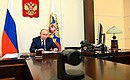 During a meeting with the Russian Paralympic team (via videoconference).