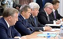 На совещании по вопросу ликвидации последствий паводковой ситуации в регионах Российской Федерации.