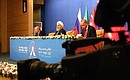 Пресс-конференция по итогам встречи с Президентом Ирана Хасаном Рухани и Президентом Турции Реджепом Тайипом Эрдоганом.