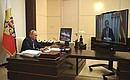 Рабочая встреча с губернатором Смоленской области Алексеем Островским (в режиме видеоконференции).