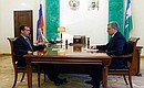 С Президентом Кабардино-Балкарии Арсеном Каноковым.