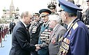 With veterans of the Great Patriotic War.