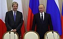 Signing of Russian-Italian documents. With Prime Minister of Italy Paolo Gentiloni.