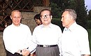President Vladimir Putin, Chinese President Jiang Zemin and Kazakh President Nursultan Nazarbayev.