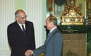С Президентом Швейцарии Паскалем Кушпэном.