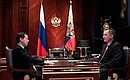 С Постоянным представителем России при Организации Североатлантического договора (НАТО) Дмитрием Рогозиным.