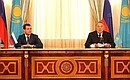 Совместная пресс-конференция по итогам российско-казахстанских переговоров.