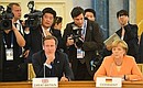 At the working meeting between G20 heads of state and government. Federal Chancellor of Germany Angela Merkel and Prime Minister of the United Kingdom David Cameron. Host Photo Agency G20