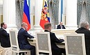 Встреча с руководством Госдумы и главами фракций. Фото РИА «Новости»