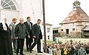 President Putin visiting the Solovetsky Saviour-Transfiguration Monastery.