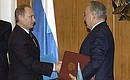 President Putin and President Nazarbayed signed a Joint Statement on further bilateral cooperation.