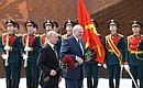С Президентом Республики Беларусь на церемонии открытия Ржевского мемориала Советскому солдату. Фото РИА «Новости»