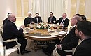 Vladimir Putin’s informal meeting with President of Belarus Alexander Lukashenko, President of Iran Hassan Rouhani and President of Turkey Recep Tayyip Erdogan.