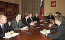 President Putin at a national security meeting.