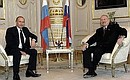 With Slovakian President Ivan Gasparovic before the start of Russian-Slovakian talks.