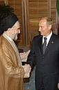 President Putin with Iranian President Mohammad Khatami.