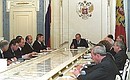A meeting of the Security Council on security in the Siberian Federal District.