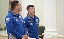 Airat Mardeyev (left), test driver of the KAMAZ-Avtosport non-profit partnership, and Dmitry Svistunov, test driver and mechanic of the KAMAZ-Avtosport non-profit partnership, before a meeting with KAMAZ-Master team and organisers of the 2016 Silk Way Rally.