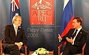 С Премьер-министром Австралии Кевином Раддом.