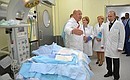 Visiting the Academician Kulakov Federal Research Centre for Obstetrics, Gynaecology and Perinatology. On the left is the centre’s director, Gennady Sukhikh.