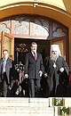 With Metropolitan Nikolai of Nizhny Novgorod and Arzamas following visit to Alexander Nevsky Cathedral.