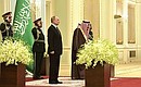 The ceremony for the official meeting of the President of Russia and King Salman bin Abdulaziz Al Saud of Saudi Arabia.