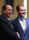 С Председателем Совета Министров Италии Сильвио Берлускони.