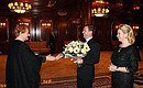 С Президентом Финляндии Тарьей Халонен. Справа – супруга Президента России Светлана Медведева.
