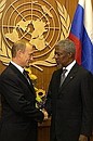 President Putin with UN Secretary General Kofi Annan.
