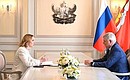 Maria Lvova-Belova with Voronezh Region Governor Alexander Gusev. Photo by the press service of the Presidential Commissioner for Children's Rights